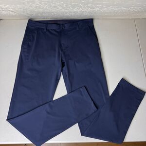 Rhone Pants Mens 32x33 Navy Blue Commuter Slim Chino Performance Golf Stretch